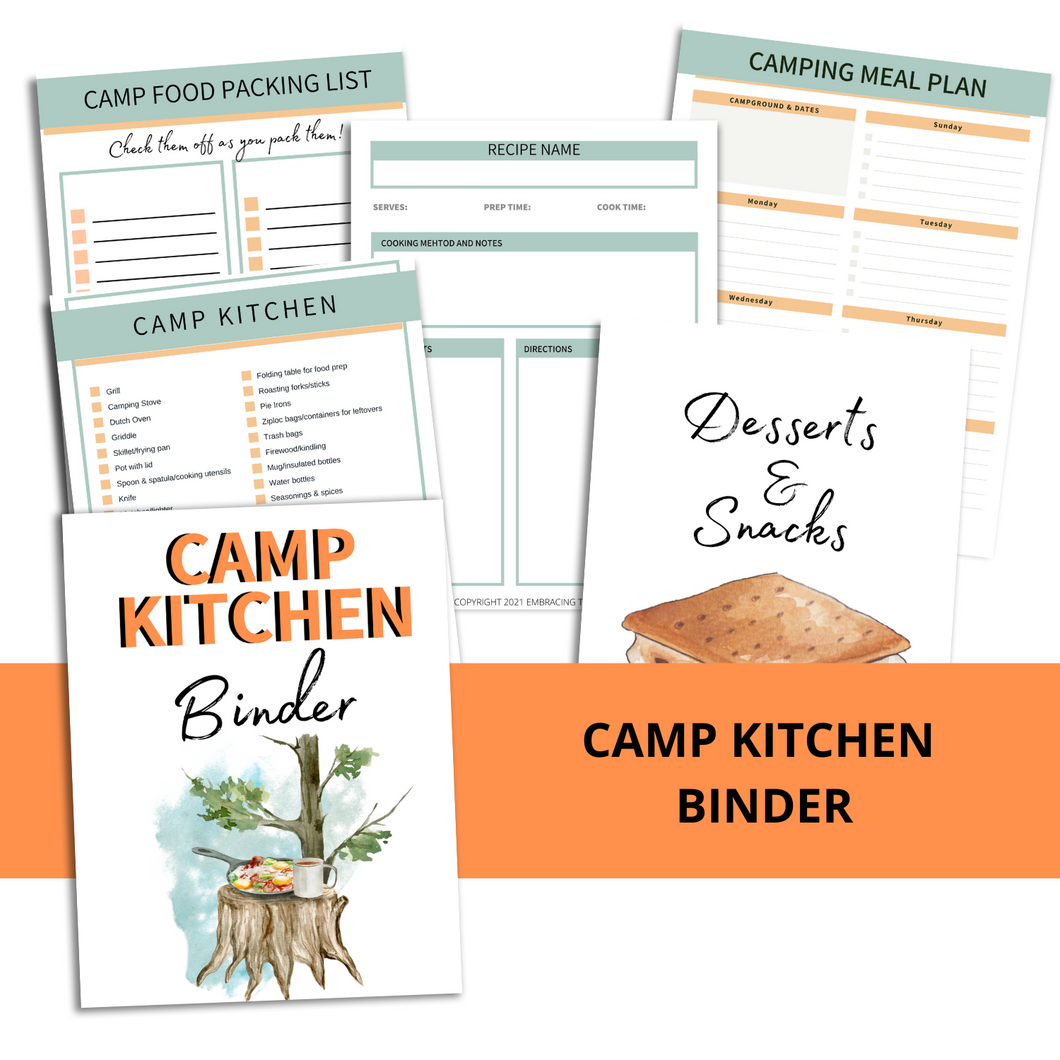 Camp Kitchen Binder